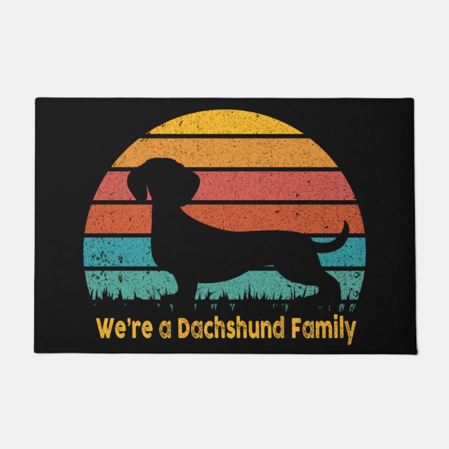 Paillasson Mat de la porte familiale de Dachshund (Devant)