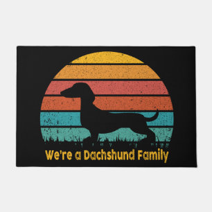 Paillasson Mat de la porte familiale de Dachshund
