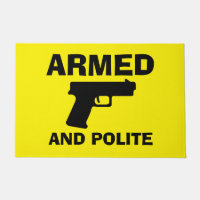 Mat de porte ARMÉ ET POLITE