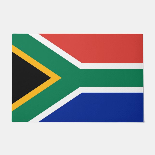 Paillasson Mat de porte avec drapeau d'Afrique du Sud (Devant)