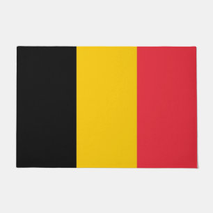 Paillasson Mat de porte avec drapeau de Belgique