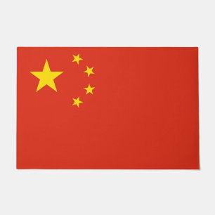 Paillasson Mat de porte avec drapeau de la Chine
