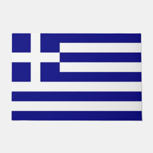 Paillasson Mat de porte avec drapeau de la Grèce