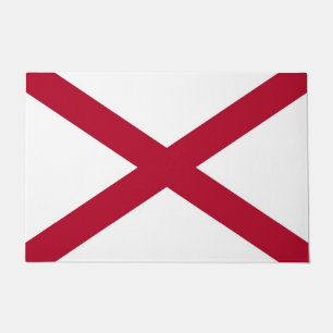 Paillasson Mat de porte avec Drapeau de l'Alabama, USA