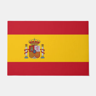 Paillasson Mat de porte avec drapeau d'Espagne