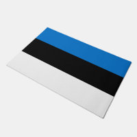 Mat de porte avec drapeau d'Estonie