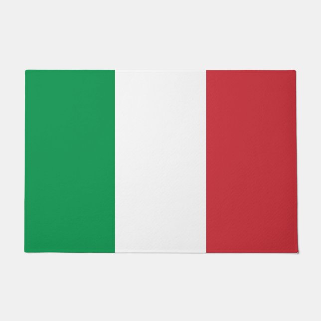 Paillasson Mat de porte avec drapeau d'Italie (Devant)