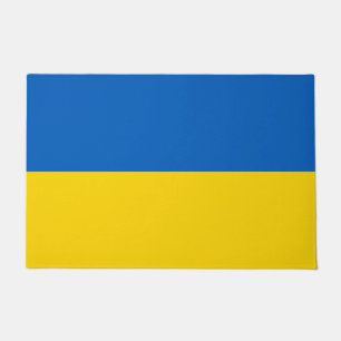 Paillasson Mat de porte avec drapeau d'Ukraine