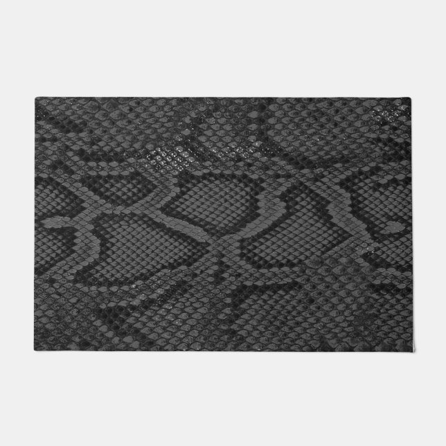 Paillasson Mat de porte avec motif de serpent gris (Devant)