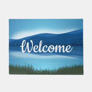 Paillasson Mat de porte "Bienvenue" du lac Rustique