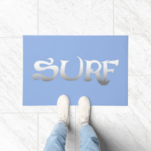 Paillasson mat de porte bleu surf