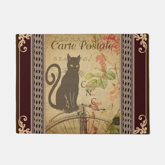 Paillasson Mat de porte de carte postale française (Devant)