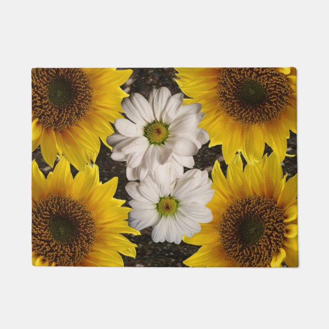 Paillasson Mat de porte de tournesol (Devant)