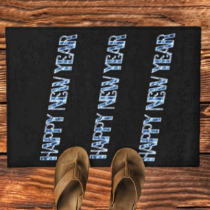Paillasson Mat de porte diamant bleu HNY