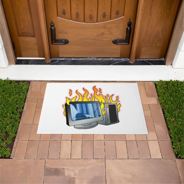 Paillasson Mat de porte d'incendie d'ordinateur (De plein air)