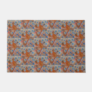 Paillasson Mat de porte Orange Gecko