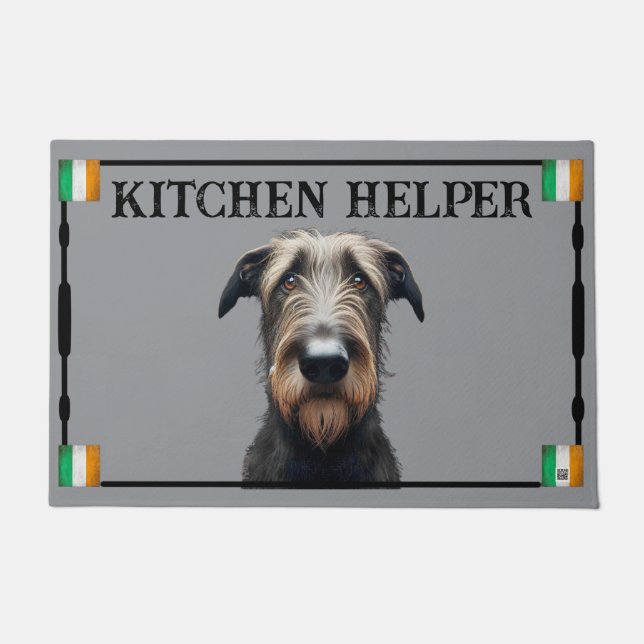 Paillasson Mat de porte Wolfhound irlandais (Devant)