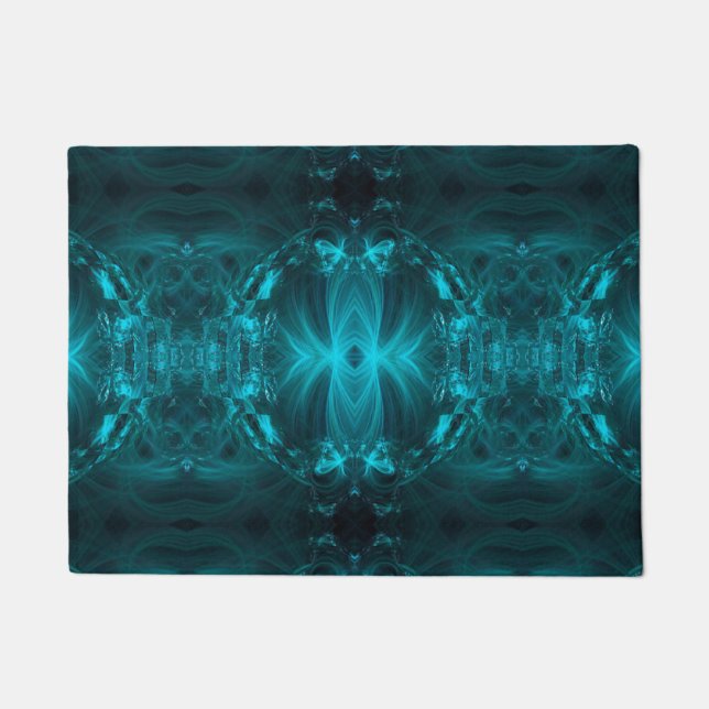 Paillasson Mat porte Elegance Turquoise (Devant)