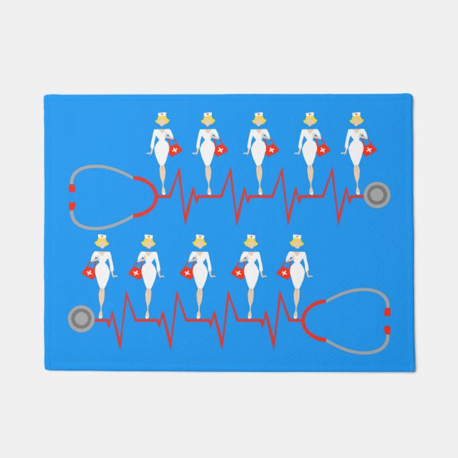 Paillasson Mat Retro Nurse Door (Devant)