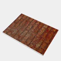 Mat rustique en briques rouges