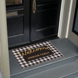 Paillasson Matelas de bienvenue pour le chevalet moderne noir