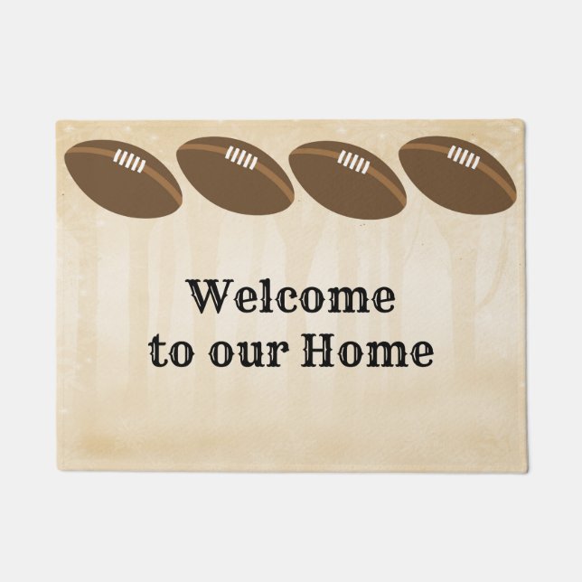 Paillasson Matelas de football en Brown & Tan (Devant)