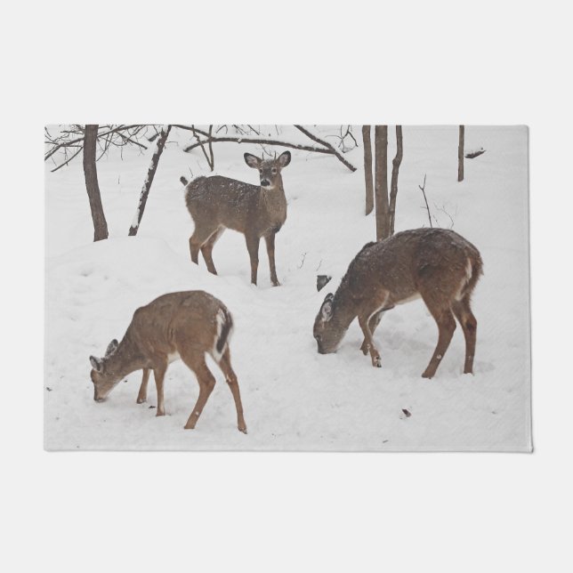Paillasson Matelas de neige et de chevreuil d'hiver (Devant)