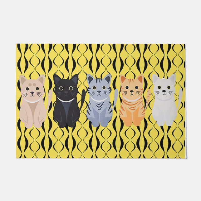 Paillasson Matette de l'équipe de chat, chat adorable (Devant)