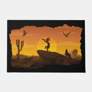 Paillasson Matmat Kokopelli du Sunset Sud-Ouest