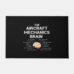 Paillasson Mécanique de l'aéronef Cerveau drôle Avion Hélicop