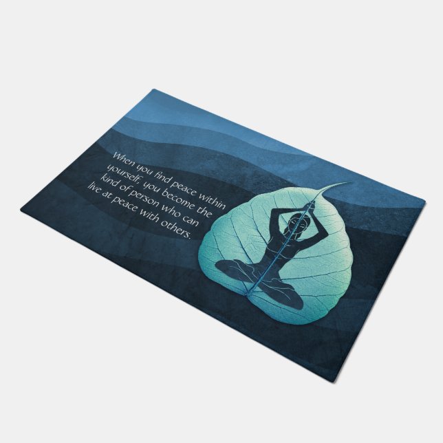 Paillasson Méditation de l'enseignant de Yoga Pose Bodhi Leaf (Incliné)