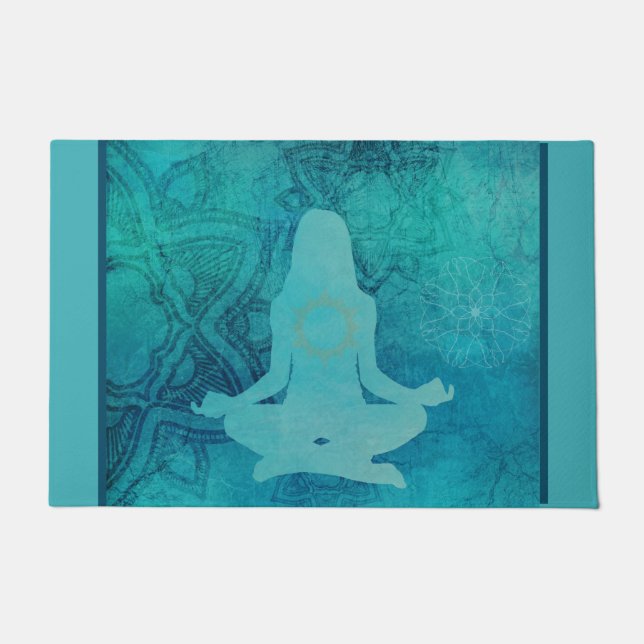 Paillasson Méditation Zen Yoga Lotus Chakra Heart (Devant)