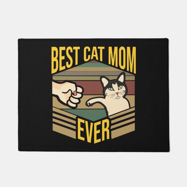 Paillasson Meilleur Cat Maman jamais (Devant)