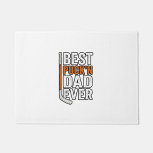 Paillasson Meilleur père de hockey Puck'n Papa Vector Design_