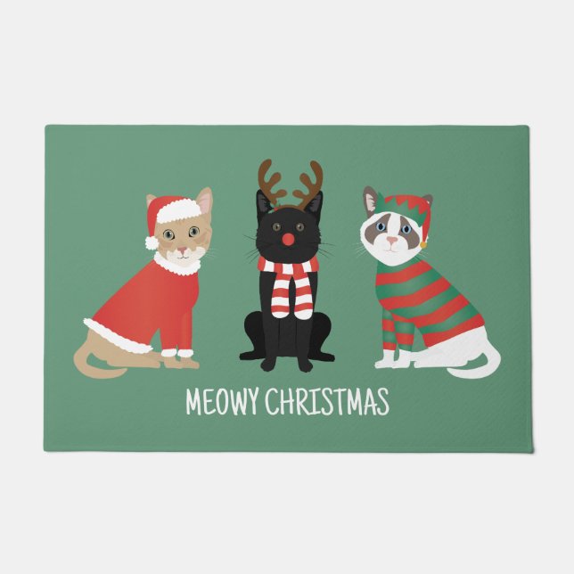 Paillasson Meowy Christmas Cats (Devant)