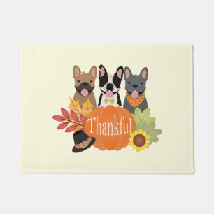Paillasson Merci Bulldogs français Thanksgiving