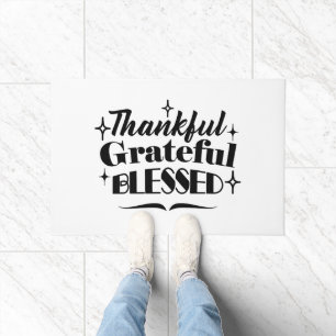 Paillasson Merci, Gratuit, Béni Étincelant Thanksgiving