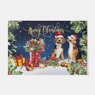 Paillasson Merry Christmas Present, Xmas Dogs