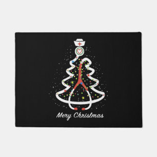 Paillasson merry christmas stéthoscope pine noel nurse