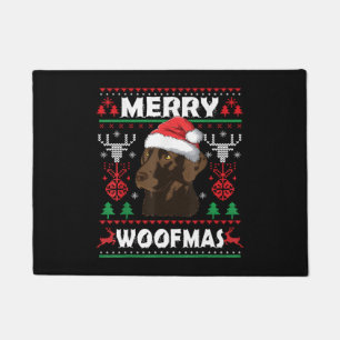 Paillasson Merry Woofmas Chocolat Noël Labrador Lover