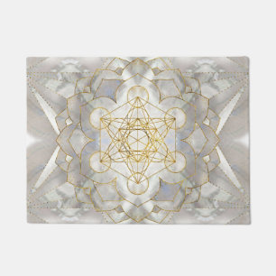 Paillasson Métatron's Cube in lotus Sacred Geometry