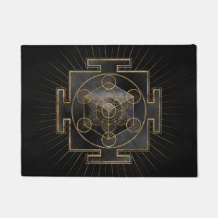 Paillasson Métatron's Cube Sri Yantra Sacred Geometry