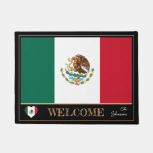 Paillasson Mexique et Mexique Drapeau de la maison / sports B