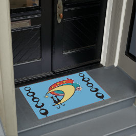 Paillasson Mi-siècle moderne Cool Chat Boomerang Moon Doormat
