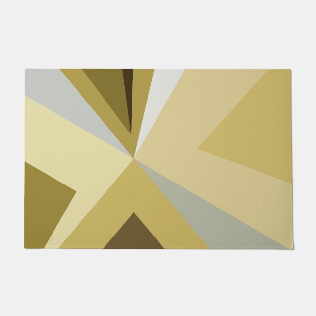 Paillasson Mi-siècle Or Abstrait moderne (Devant)