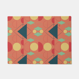 Paillasson Mid Century Mod géométrique Orange