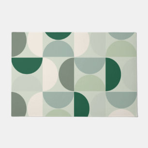 Paillasson Mid Century Moderne Abstrait Motif Sage Green