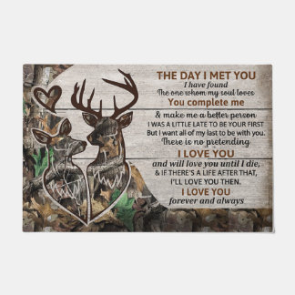 Paillasson Mignonette Couples De Cerfs, Jolie Lettre