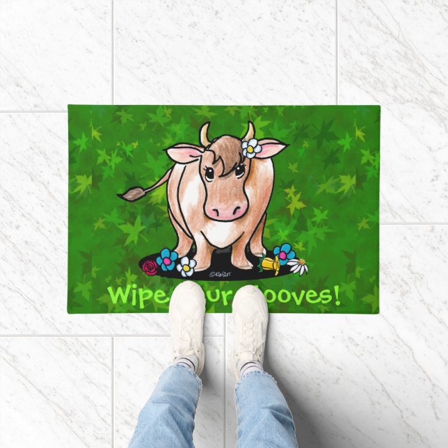 Paillasson Mignonne Porte de vache d'aide de jardin (Intérieur)