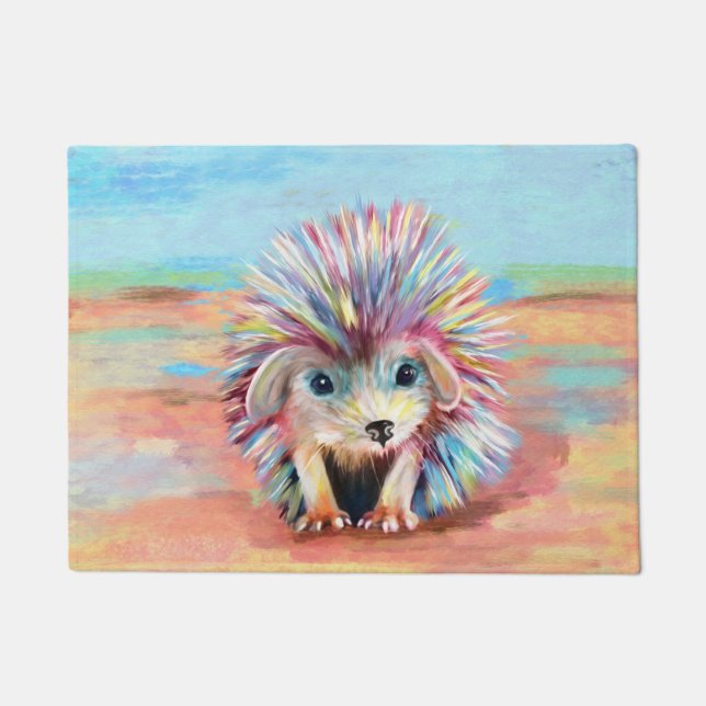 Paillasson Mignons pastels de hérisson (Devant)